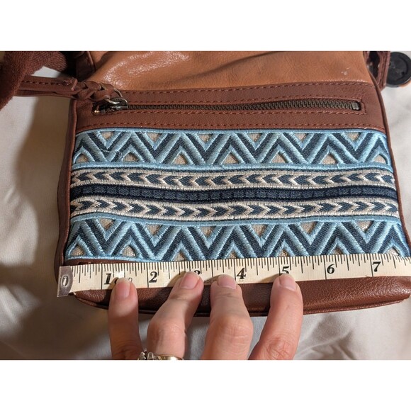 The Sak Pax Swing Pack, Blue Embroidery Crossbody Bag - Picture 8 of 10